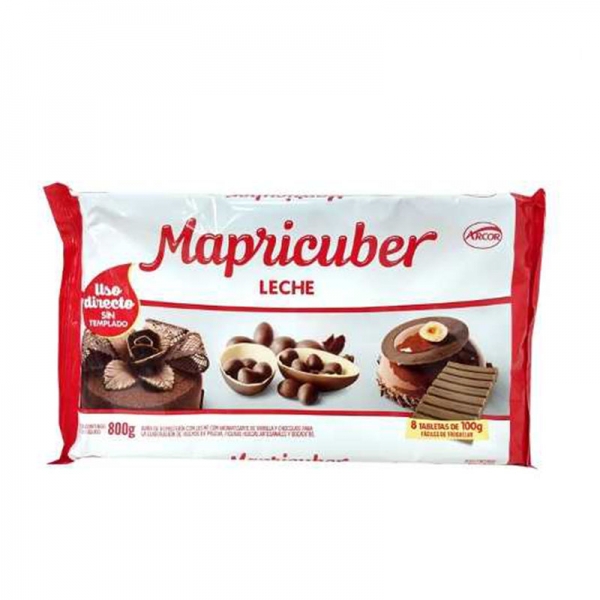 Chocolate leche Mapricuber tableta por 800 gr