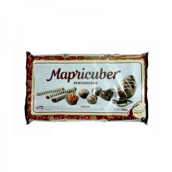 Chocolate semiamargo Mapricuber tableta en Mendoza.