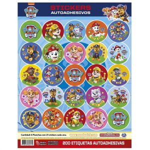 STICKERS AUTOADHESIVOS x 24u PAW PATROL