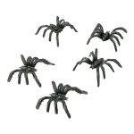 Arañas negras chicas Stasio pack x12 para decoración de Halloween
