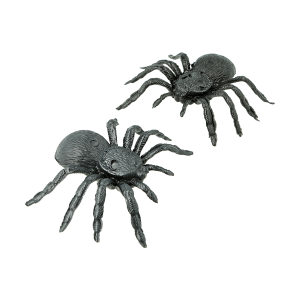 Arañas grandes negras Stasio pack x2 para decoración de Halloween