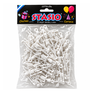 Mini esqueletos blancos Stasio pack x36 para Halloween