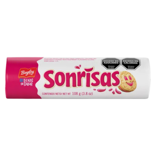 galletitas sonrisas bagley 108g rellenas