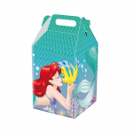 Caja sorpresa Sirenita Disney x6 ideal para cumpleaños infantiles. Perfecta para sorpresitas y mesas dulces temáticas.