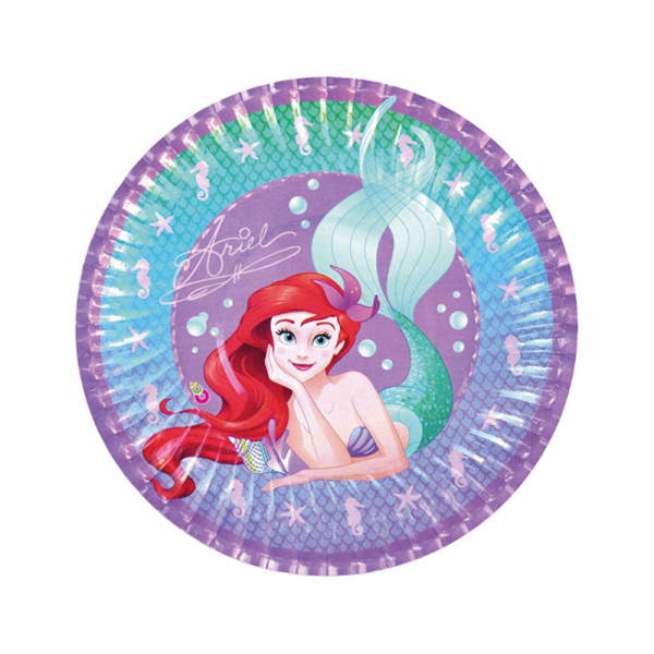 platos Sirenita Ariel cumpleaños infantil