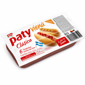 Salchichas Paty Viena Fun x6 unidades 190 gr cocidas tipo viena sin TACC ideales para panchos y comidas rápidas