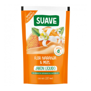 JABÓN LÍQUIDO SUAVE 220ml FLOR NARANJA Y MIEL