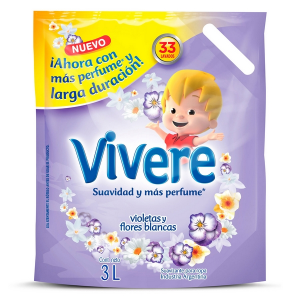 VIVERE SUAVIDAD VIOLETAS Y FLORES BLANCAS DOY PACK 3Lt