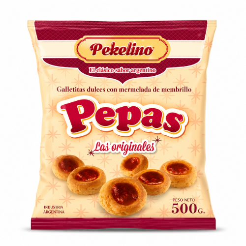 pepas pekelino 500g membrillo galletitas dulces