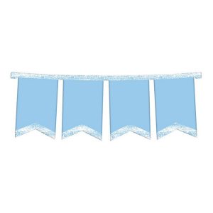BANDERÍN POLIPAPEL PASTEL CELESTE x 1u