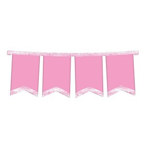 BANDERÍN POLIPAPEL PASTEL ROSA x 1u