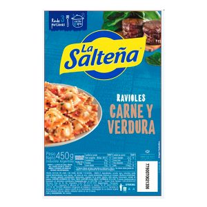 RAVIOLES CARNE Y VERDURA LA SALTEÑA 450g