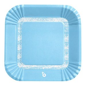 PLATO POLIPAPEL PASTEL CELESTE x 8u