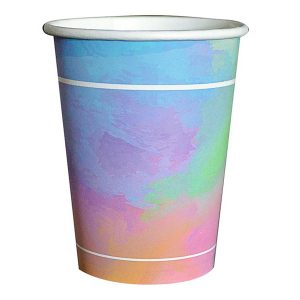VASO POLIPAPEL PASTEL MULTICOLOR x 8u