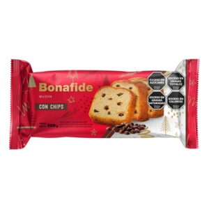 BUDÍN BONAFIDE CHIPS DE CHOCOLATE 180g