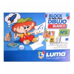 BLOCK DIBUJO N5 BLANCO LUMA. Ofertas de librería en Mendoza. Regreso a clases. Vuelta al cole con Casa Segal. Artículos de librería.