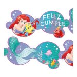 banderín Sirenita Disney Ariel feliz cumple