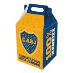 caja sorpresa Boca Juniors azul y oro con escudo