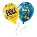 globos premium Boca Juniors con escudo y colores azul y oro