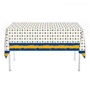mantel Boca Juniors con escudo y diseño azul y oro
