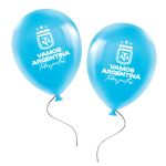 globos premium AFA celeste y blanco con escudo