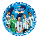 platos AFA con diseño de campeones del mundo
