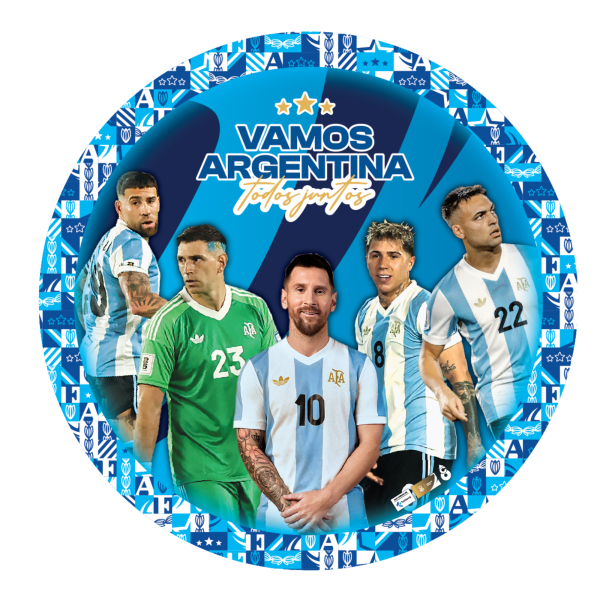 plato afa platos AFA con diseño de campeones del mundo