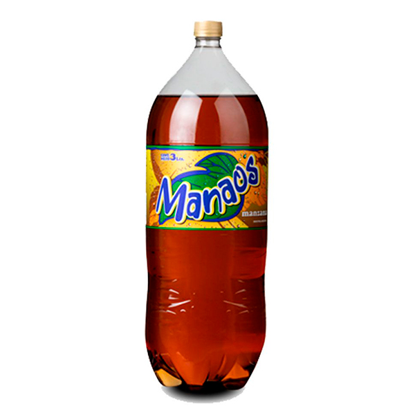 Botella de gaseosa Manaos sabor manzana 3 litros