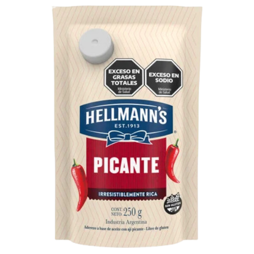 Hellmanns picante Hellmann's aderezo picante 250 gramos