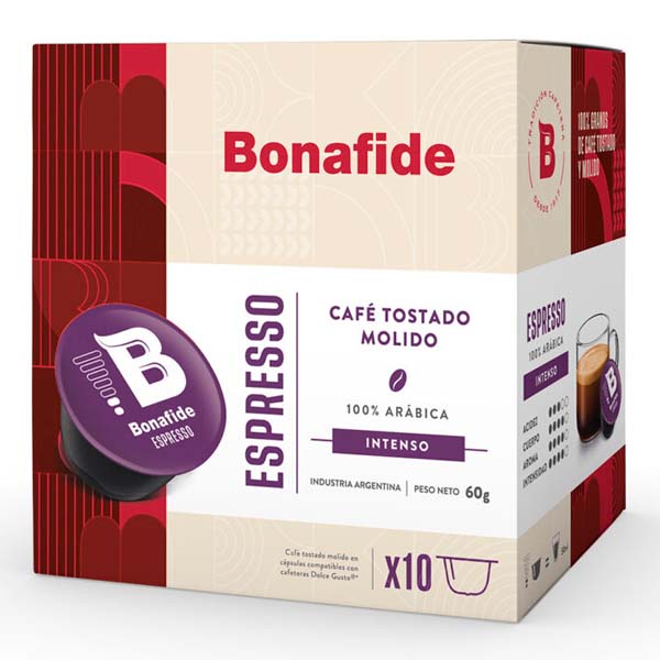 Bonafide espresso cápsulas Dolce Gusto