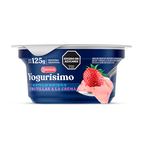 Yogurísimo griego frutilla a la crema 125g