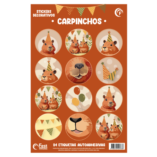 Carpincho Autoadhesivos x24 en Casa Segal
