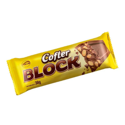 Cofler Block 38g | Chocolate con maní crocante de Arcor