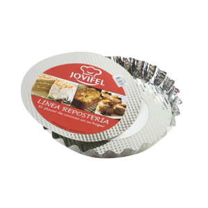 tartera desmontable Jovifel 26cm con base removible y bordes ondulados
