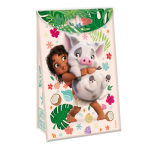 Bolsa de papel Moana con cierre para souvenirs en fiestas infantiles