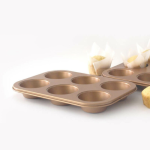 molde muffins Jovifel x6 color cobre para repostería