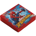 Servilletas Spiderman x20 con diseño rojo para fiestas infantiles