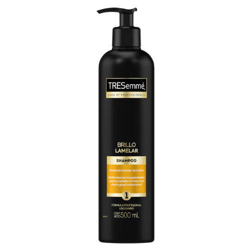 TRESEMMÉ Shampoo 500ml Brillo Lamelar envase negro