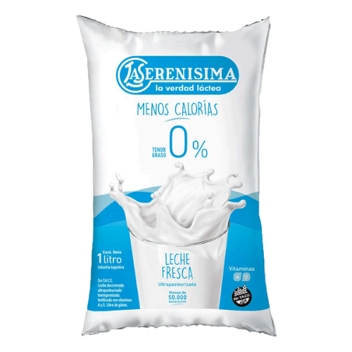 cafe la virginia tostado leche 0% La Serenísima 1 litro sachet