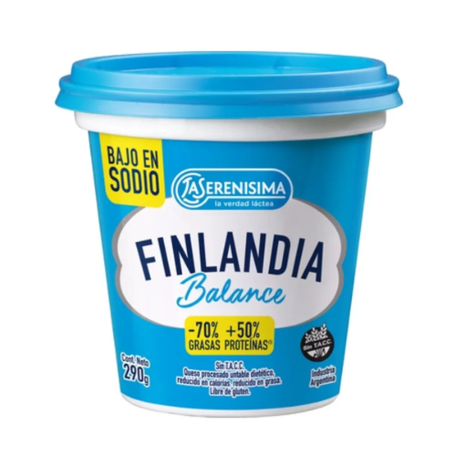 Queso Finlandia Balance 290g bajo en sodio La Serenísima