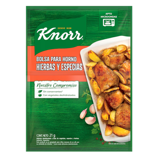 Sabor al Horno Hierbas Knorr 21g sobre con bolsa para horno