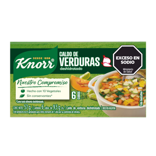 Caldo Verduras Knorr 6 cubos 57 g caja