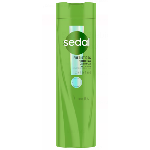 Sedal Shampoo Prebióticos 340ml botella verde
