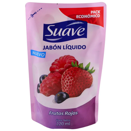 Jabón Líquido Suave Frutos Rojos 220ml pack económico