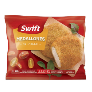 medallones de pollo Swift x4 empanizados congelados