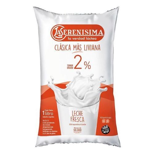 leche La Serenísima 2% sachet 1 litro