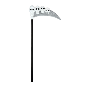 Guadaña con cuatro calaveras Stasio para disfraz de Halloween