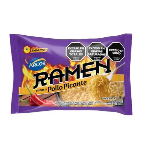 ramen pollo picante ramen Arcor sabor pollo picante