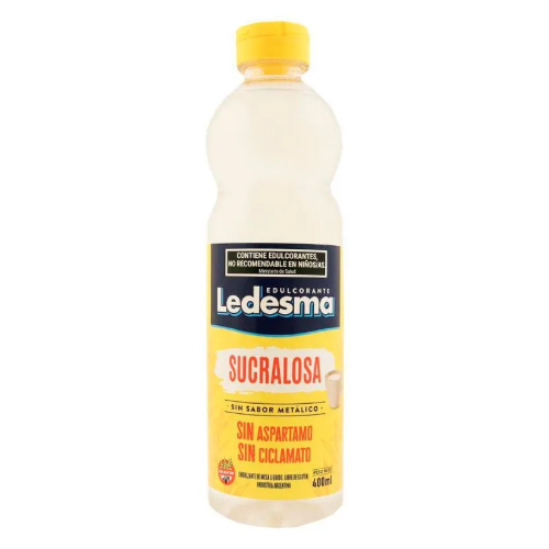 Botella de Edulcorante Líquido Sucralosa Ledesma 400ml libre de gluten