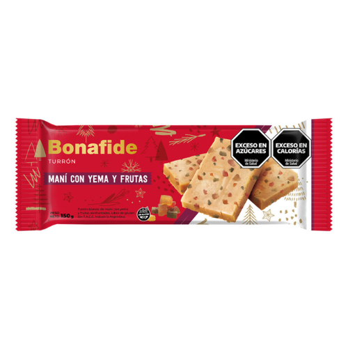 turrón Bonafide yema frutas